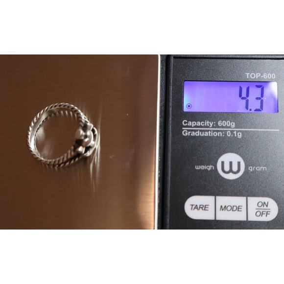 Retired James Avery Faith Hope & Love Twisted Rope Anchor Heart Ring 4.3G/sz7 - Picture 6 of 6